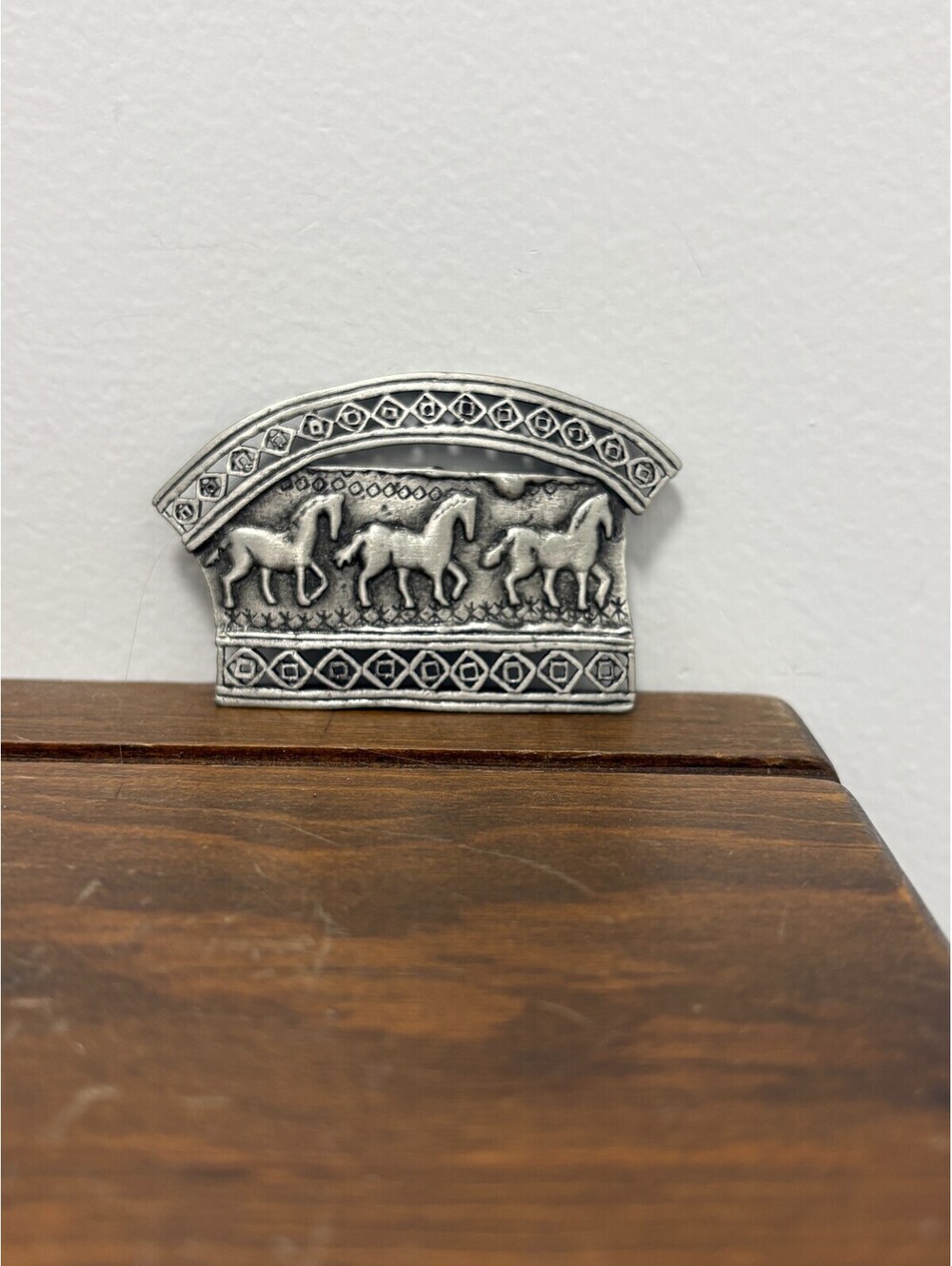 Vintage JJ Jonette Silver Tone Horse Brooch Pin
